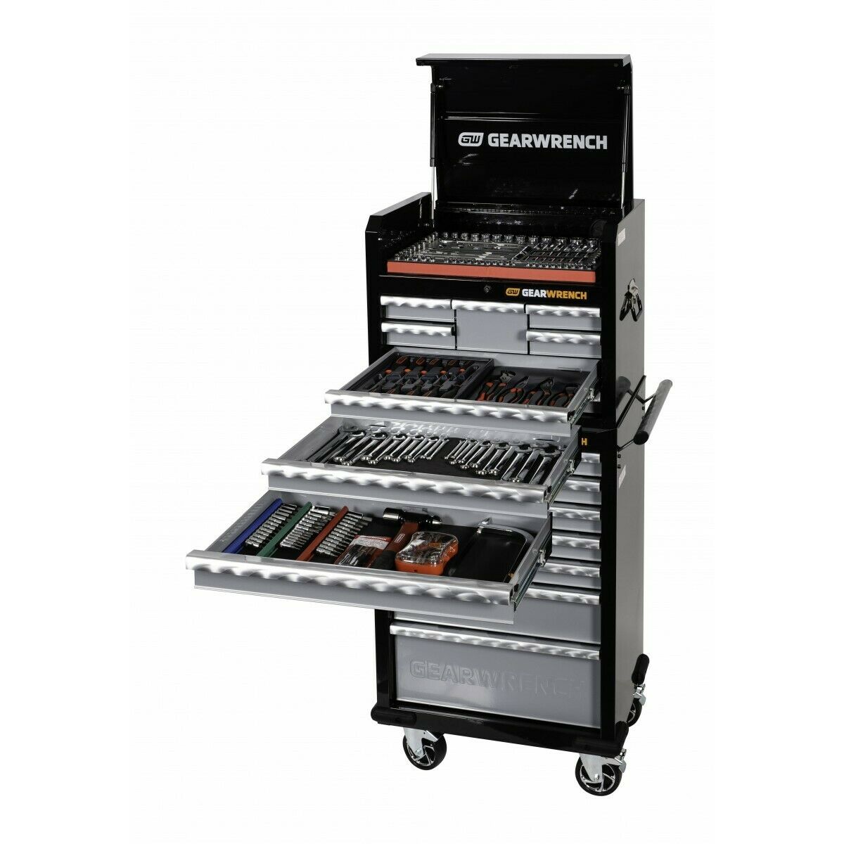 GEARWRENCH 211 PC COMBINATION TOOL KIT + 26" TOOL CHEST & TROLLEY89901